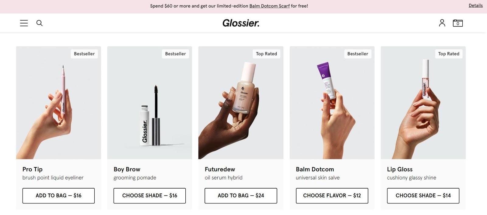 Glossier Beauty Products