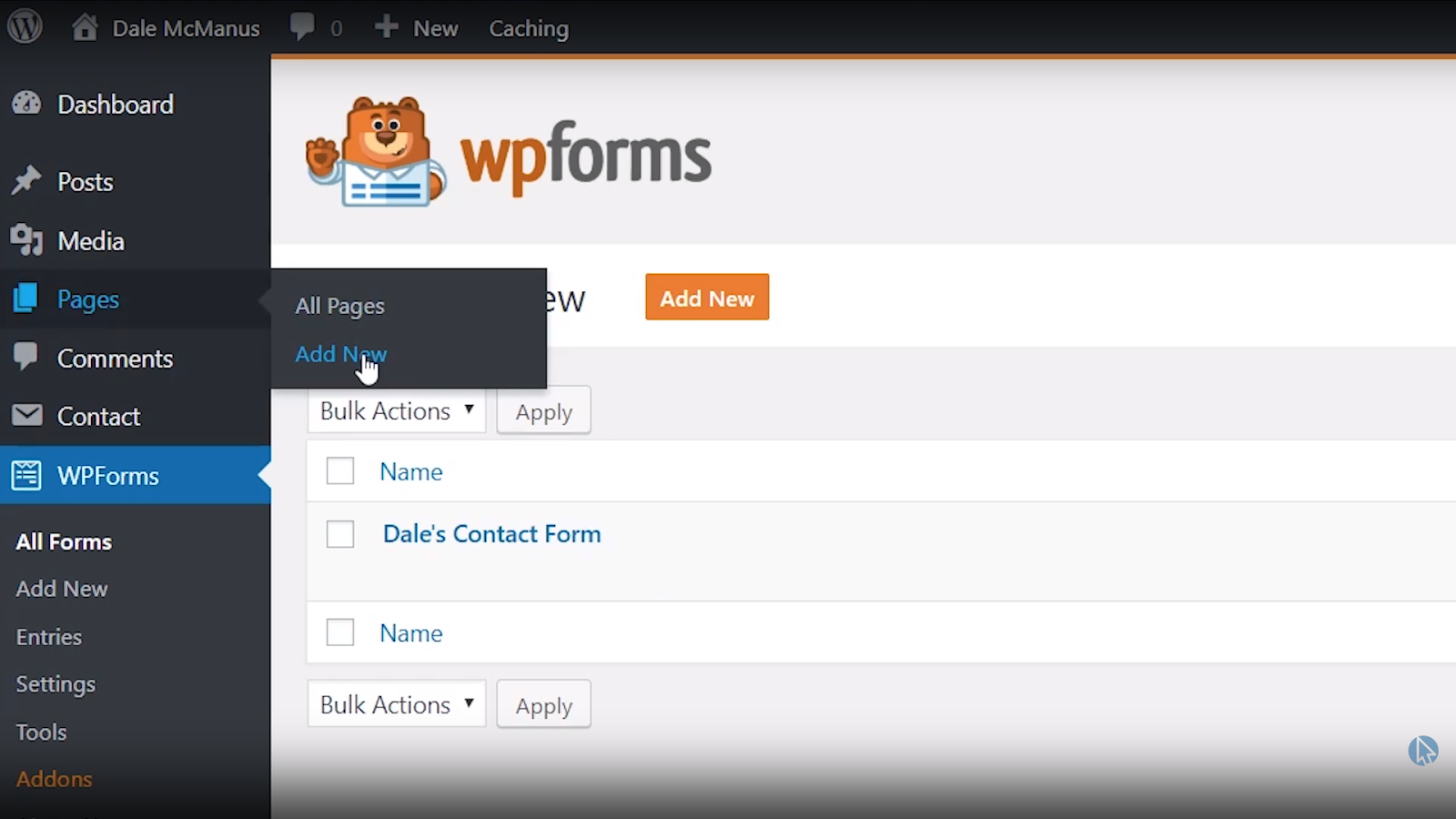 wordpress contact page new