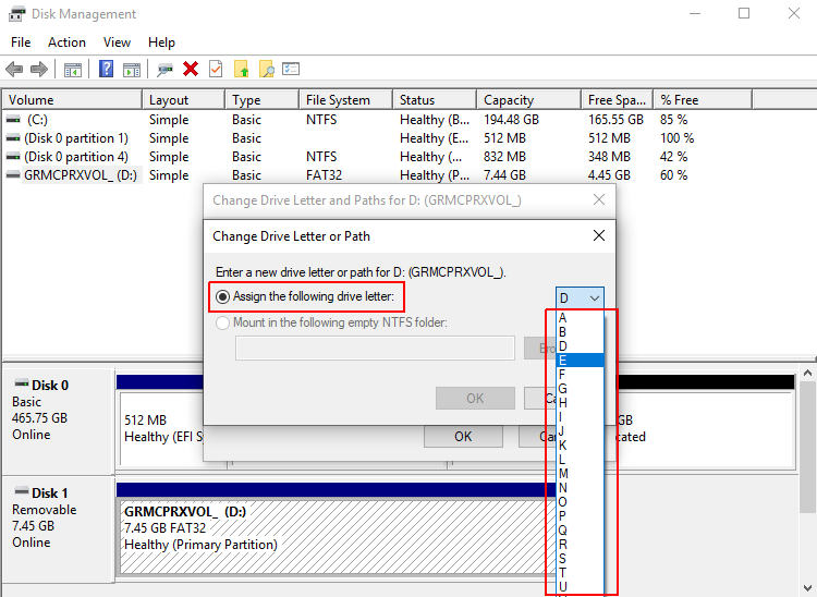 Assign Drive Letter