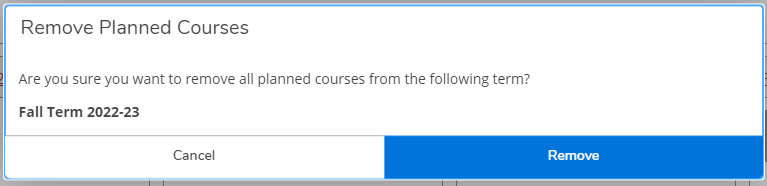 To remove courses from timeline, use this option