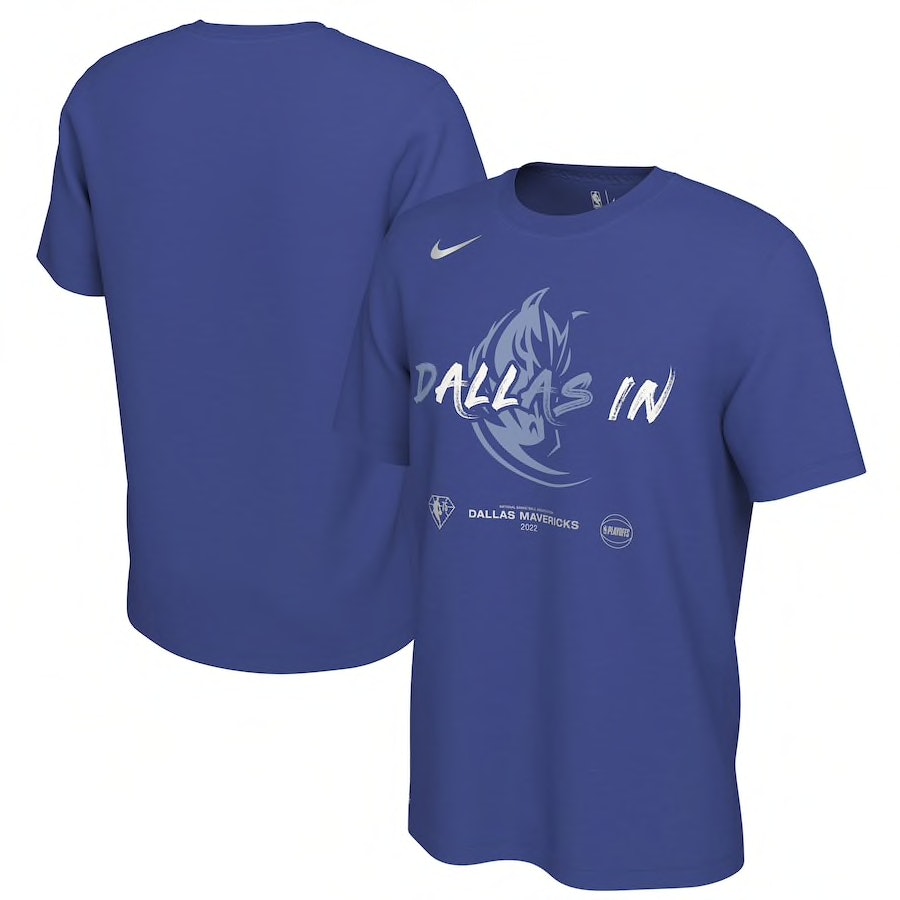 Men's Dallas Mavericks Nike Blue 2022 NBA Playoffs Mantra T-Shirt
