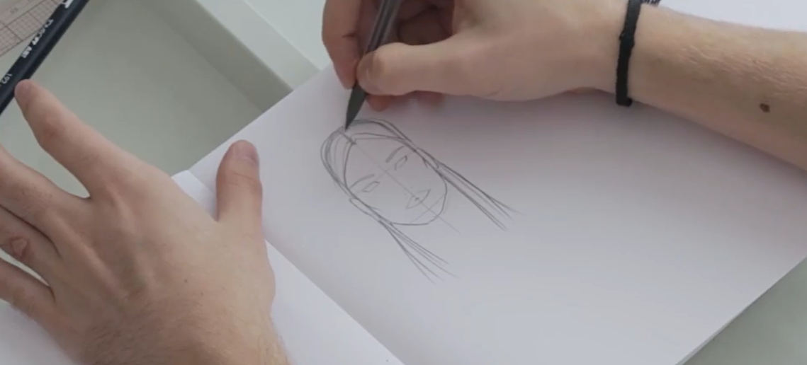 drawing a head