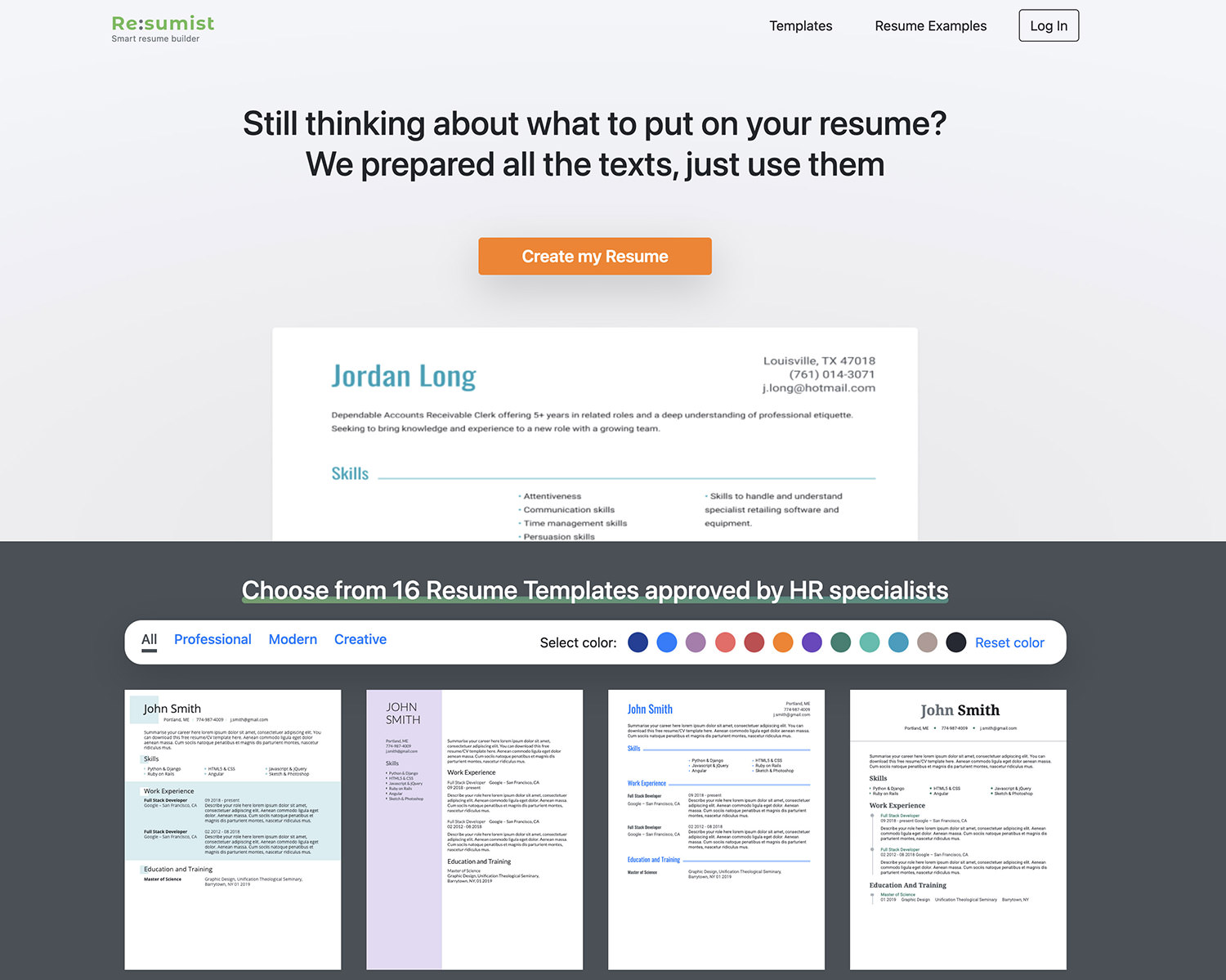 Tools CV dan Resume Resumist