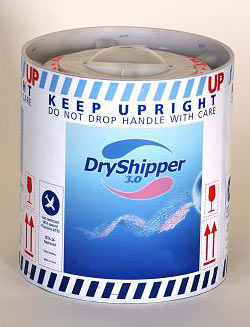 El recipiente de uso único dry-shipper pesa entre 4.5 y 5.0 kg cuando está lleno y tiene un tiempo de retención de 4 días