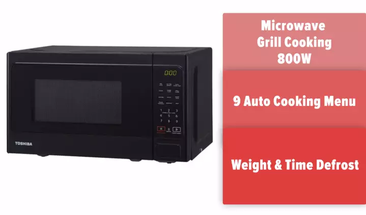 Toshiba 20L Deluxe Series Microwave Oven With Grill.