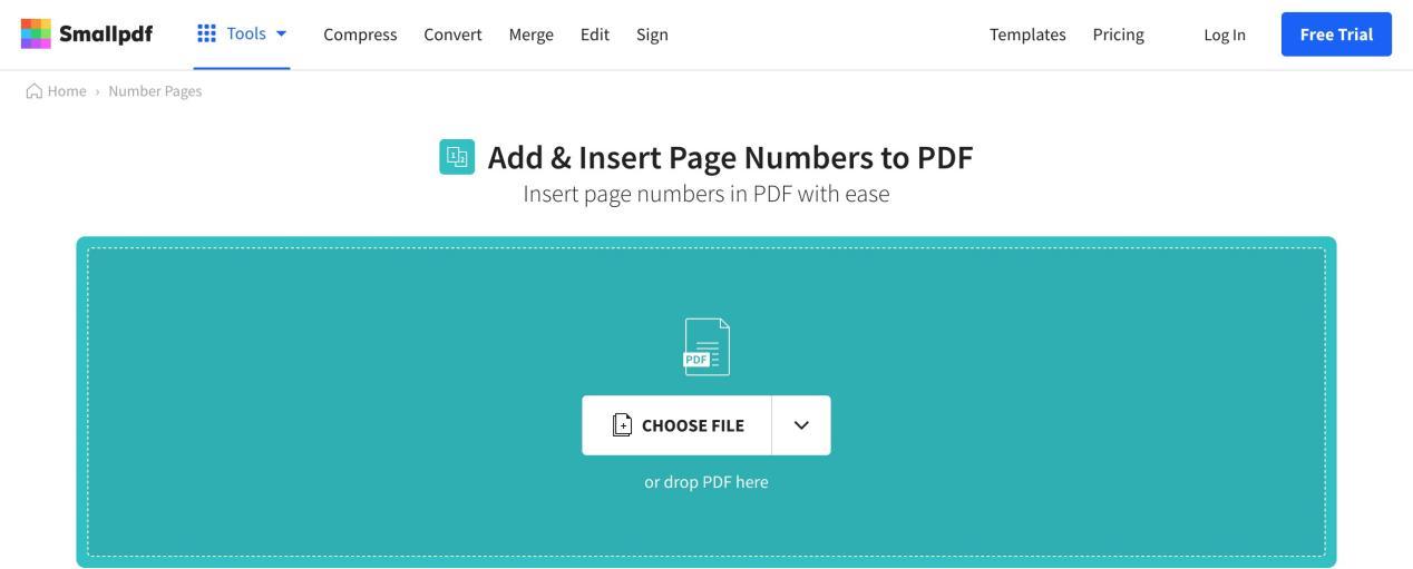 Smallpdf Add Page Numbers