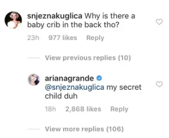 Ariana Grande is joking? 