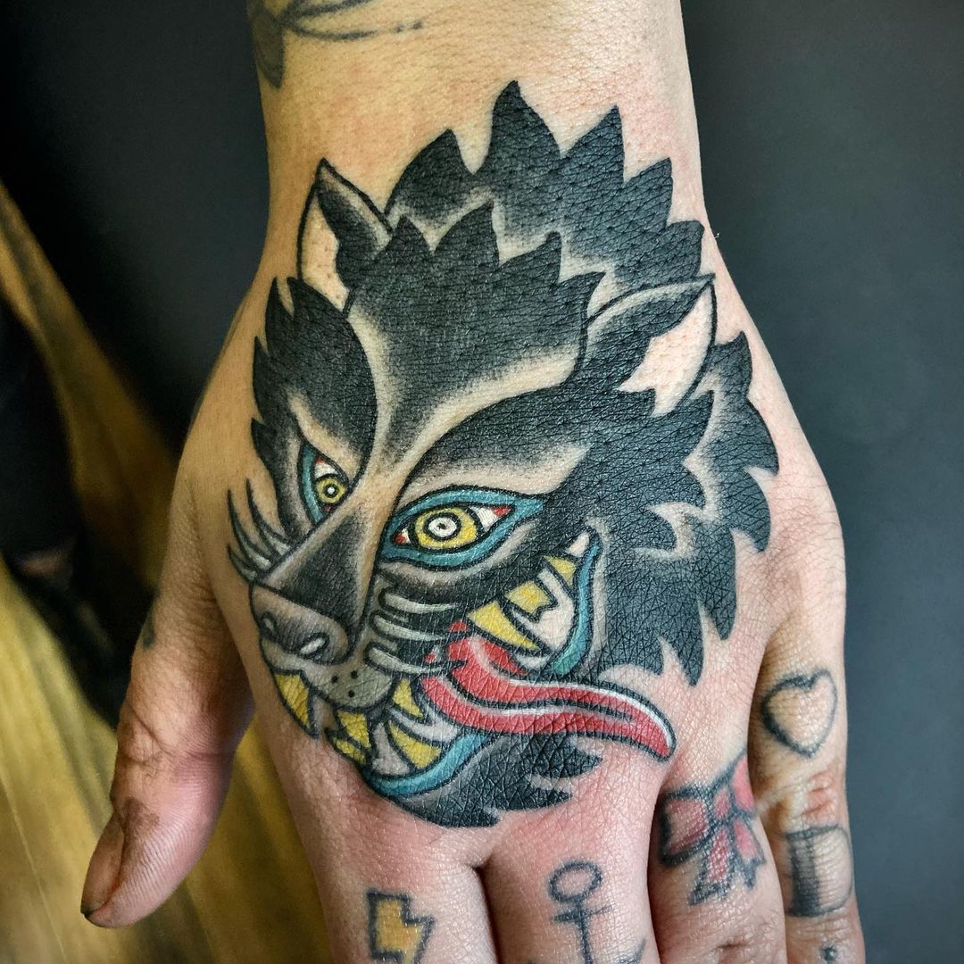 Japanese Wolf Tattoo