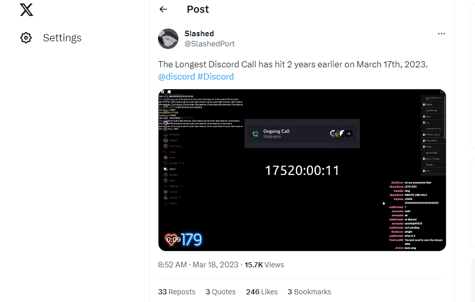 History Made The World's Longest Discord Call in 2024