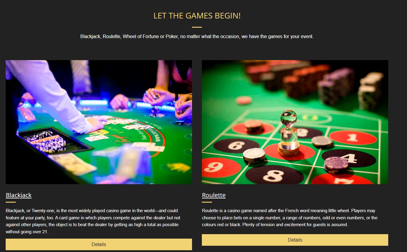 Blackjack and Roulette at Royal Casino Events