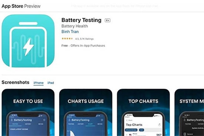 Tải ứng dụng Battery Testing