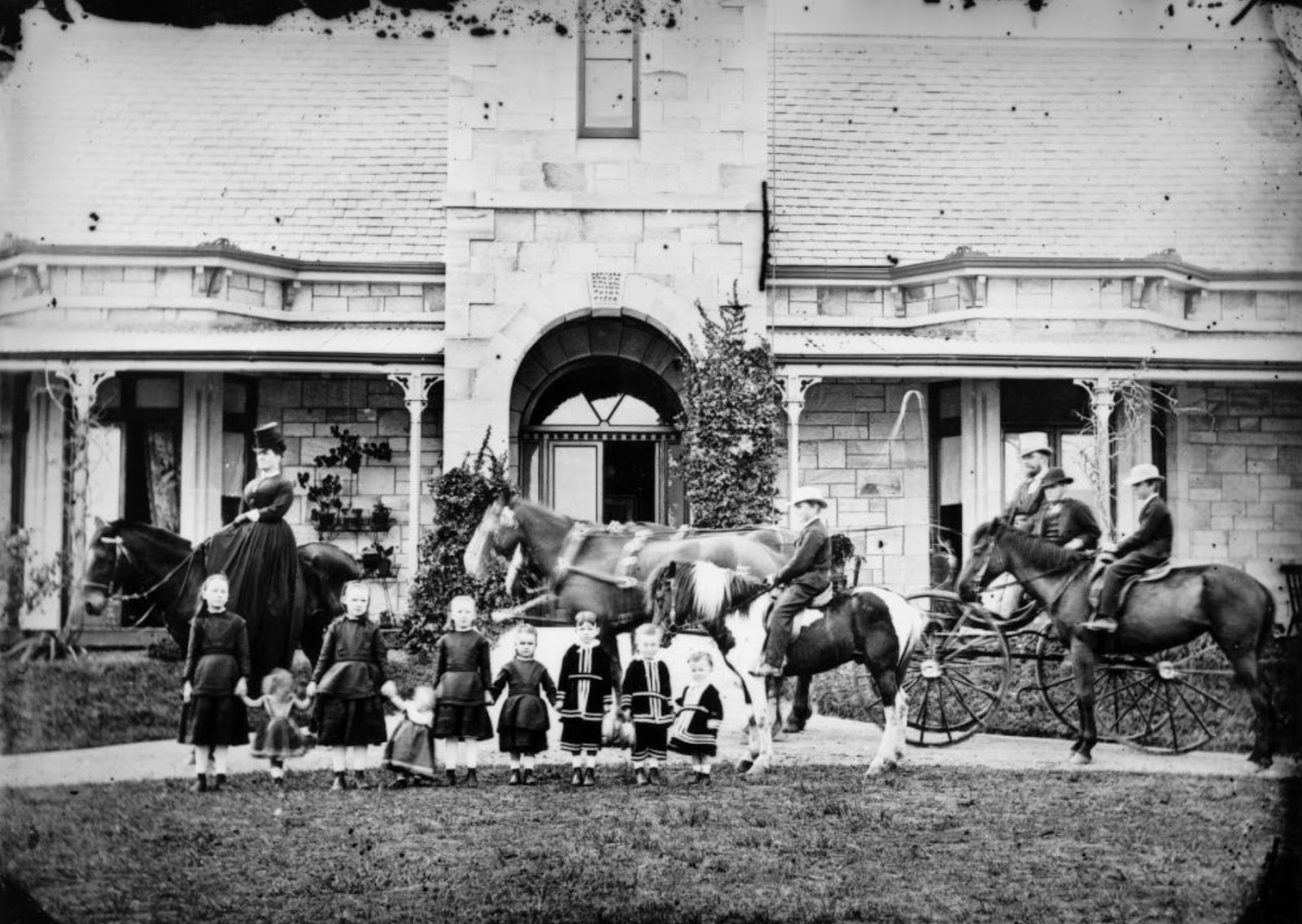 Sir James Robert Dickson and his family