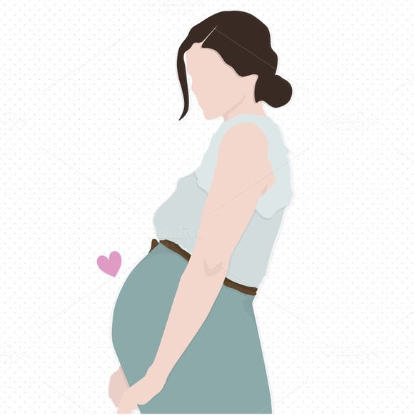 pregnant girl illustration 
