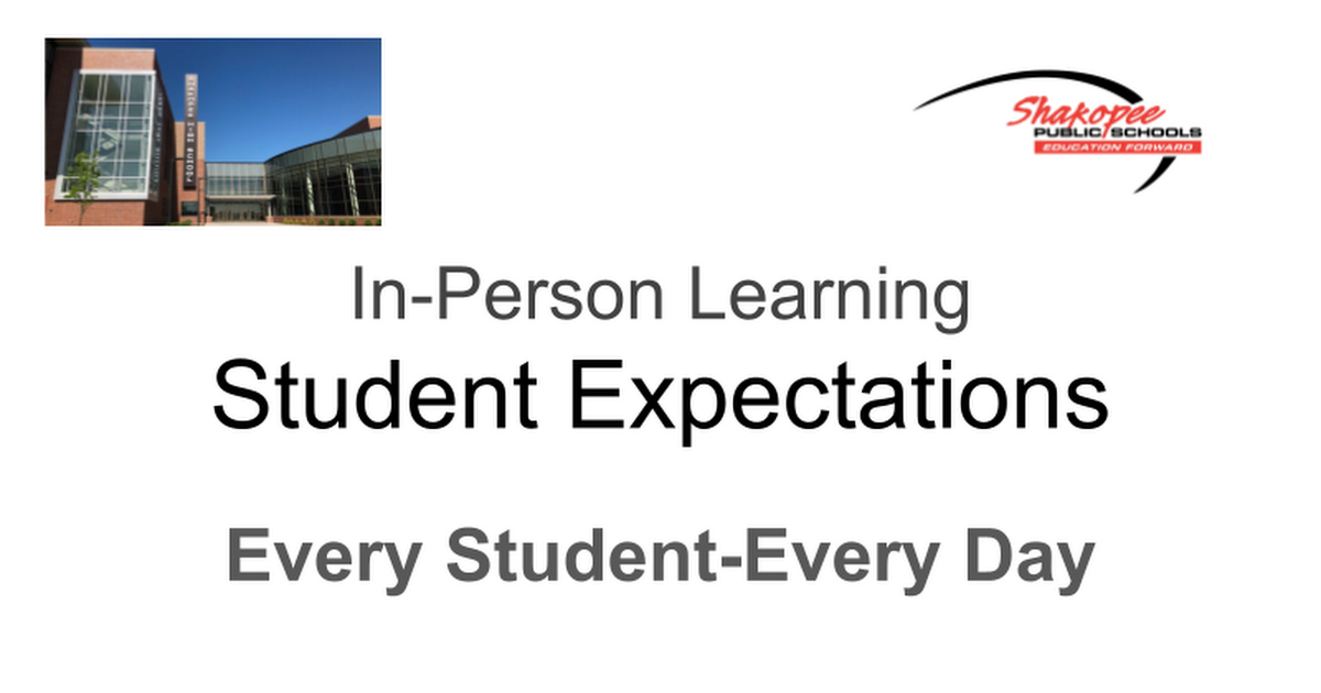 Student Expectations- In Person Q4