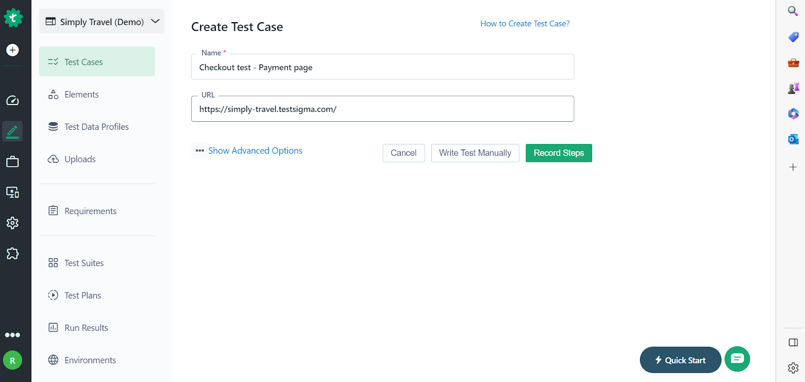 Create test cases