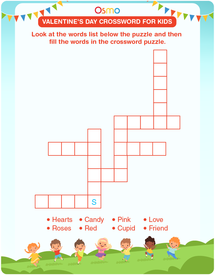 Valentine's Day Crossword Puzzles for Kids