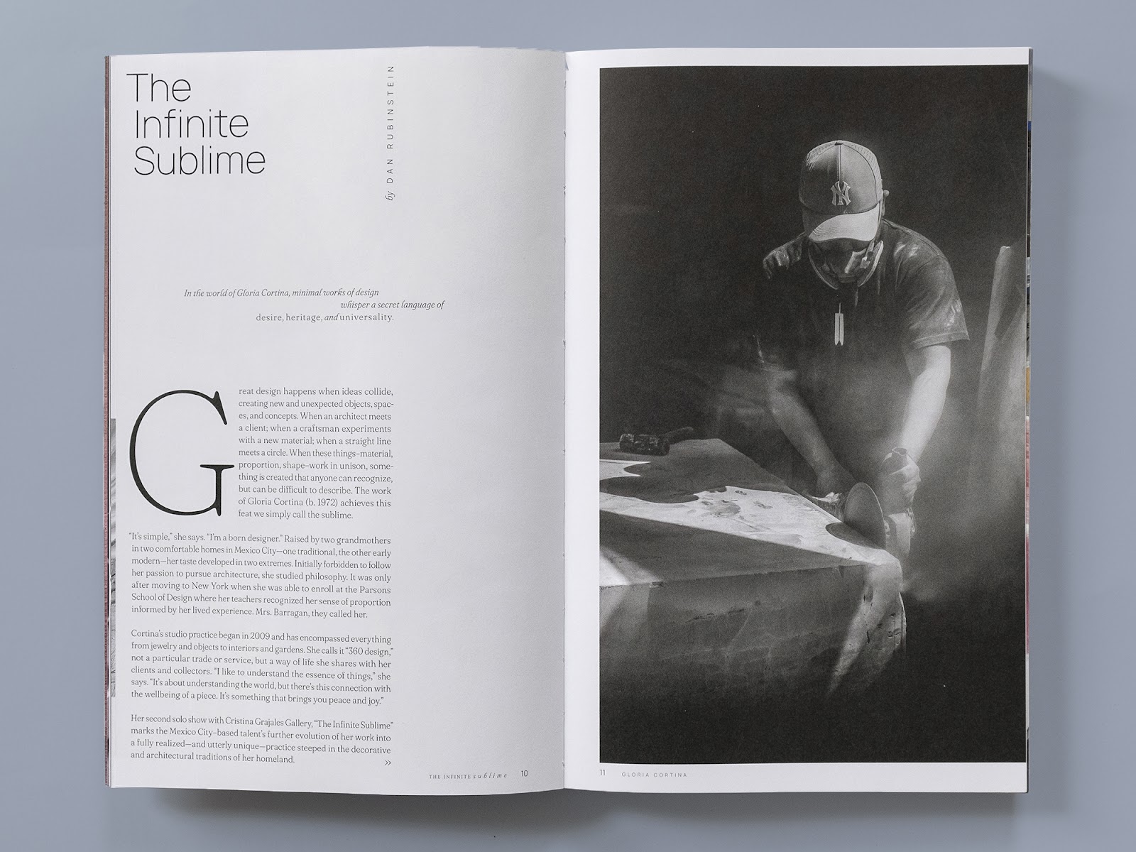 Editorial design photo of the book Gloria Cortina, The Infinite Sublime