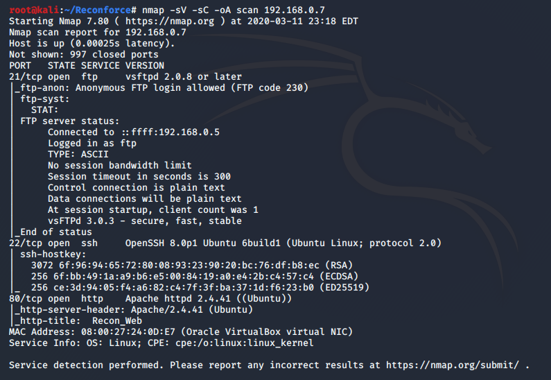 nmap scan
