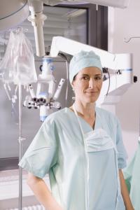 A technician in the operating room