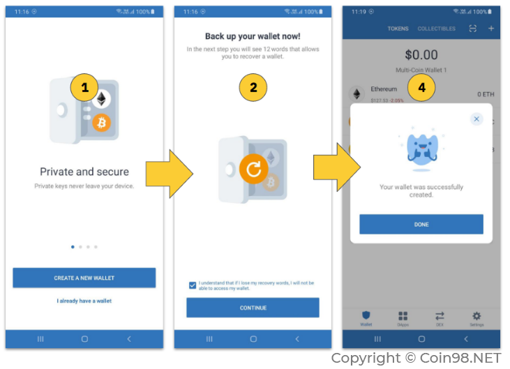 tạo ví trust wallet