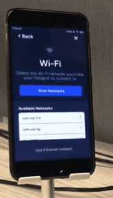 Select the Wi-Fi connection that the miner should connect