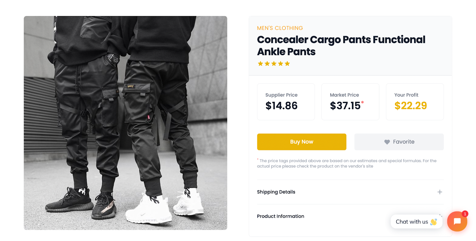 cargo pants product directory