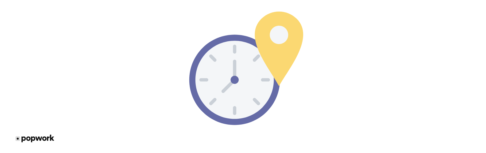 A clock and a location pin - Popwork