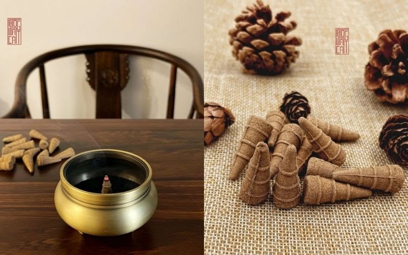 Nhang nụ trầm hương được làm từ bột trầm thiên nhiên