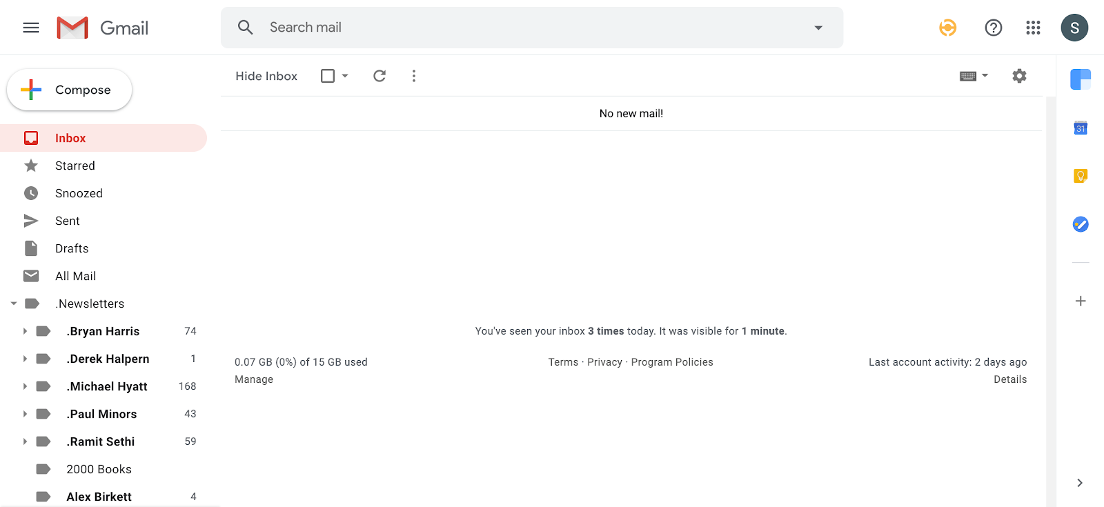 Gmail Swipe File
