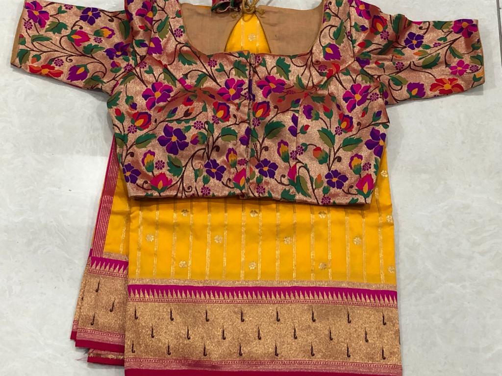 Yoela Paithani borders Blended soft silk saree