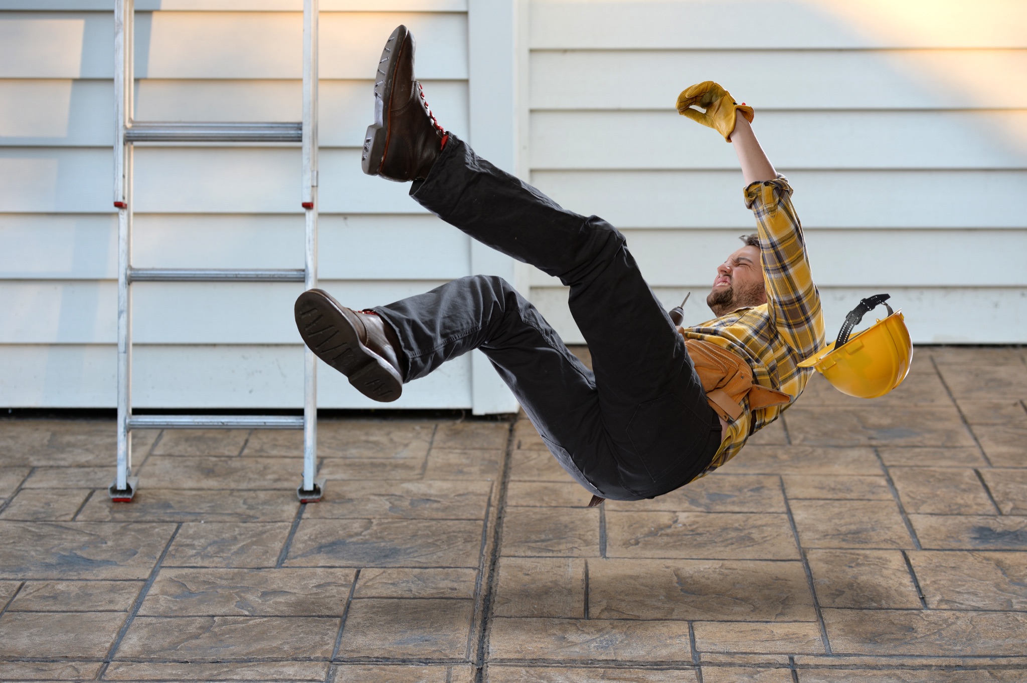 Safety worker falling