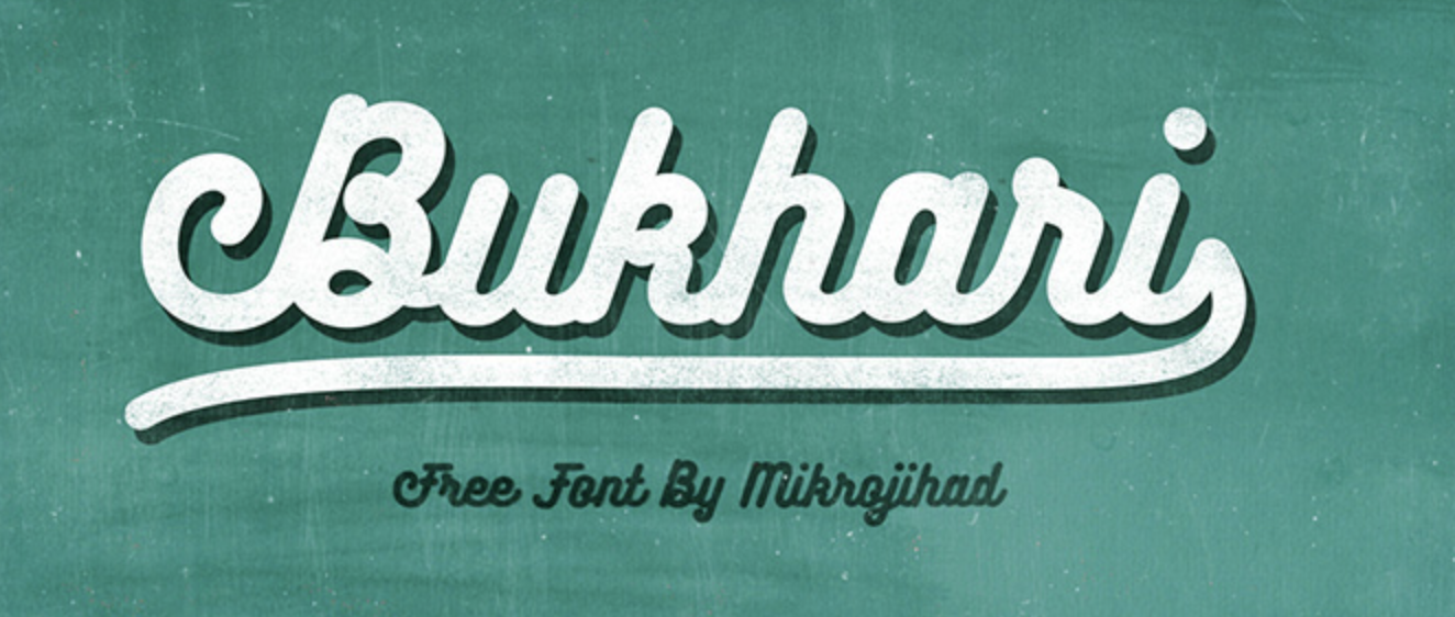 Bold calligraphy font called Bukhari Script