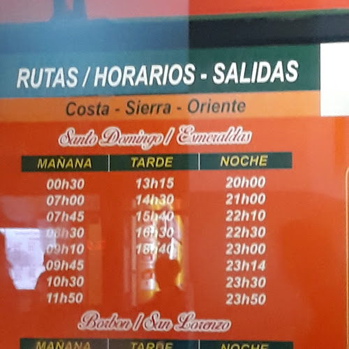 Horarios de Trans Esmeraldas