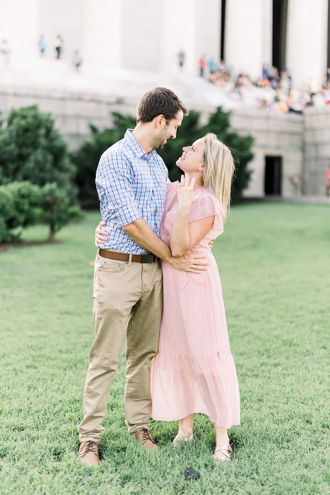 Couple proposal at a public space