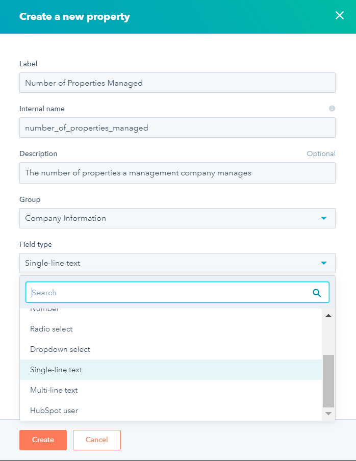 adding properties in hubspot crm