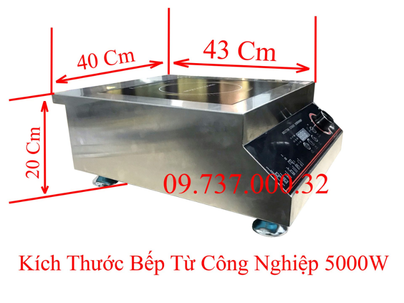 Bếp từ công nghiệp 5KW siêu tiết kiệm tại Vinakitchen