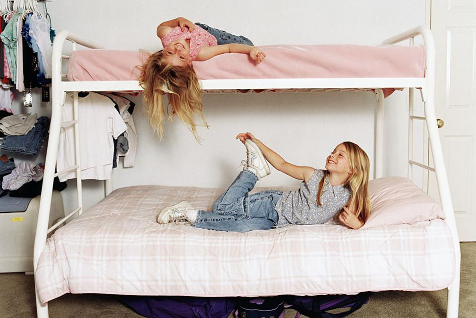 do not allow children to play on the bunk bed to ensure toddler and child safety