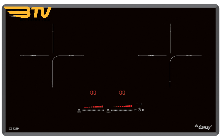 thiết kế bếp từ Canzy CZ-922P