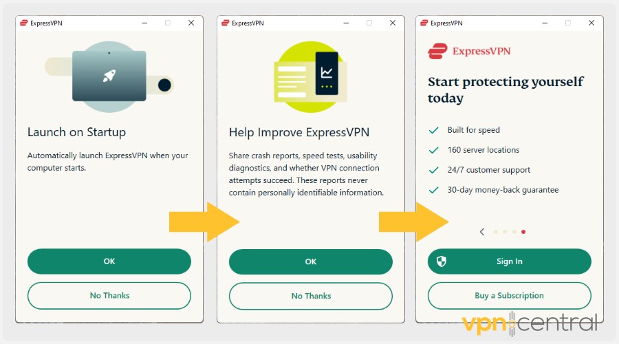 expressvpn installation process