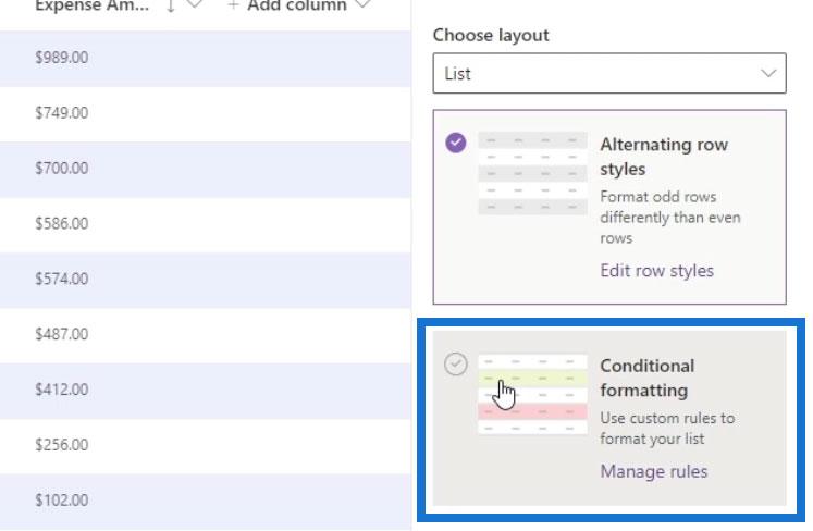 View Formatting In SharePoint