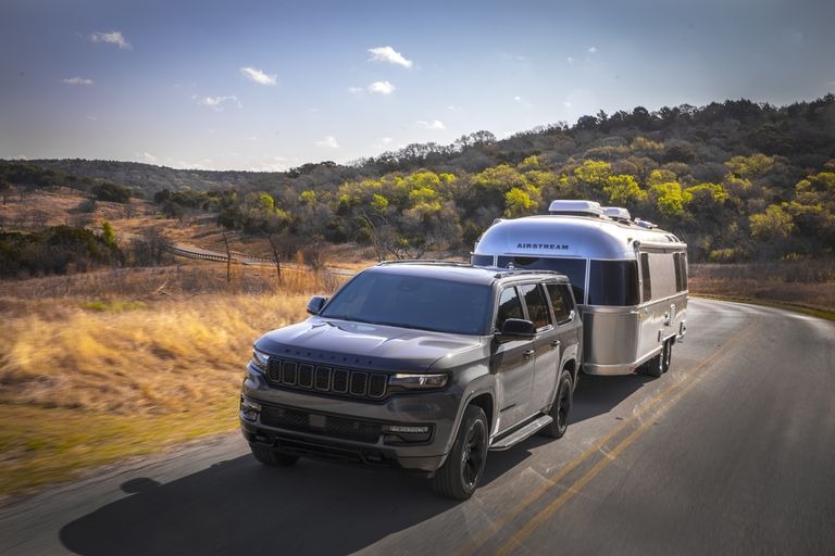 The 2023 Jeep Grand Wagoneer has amazing tow strength and can be used off-road as well