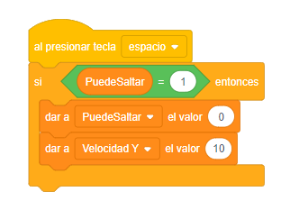 Cómo saltar en Scratch nivel intermedio. Salto con gravedad. Cómo programar la gravedad.