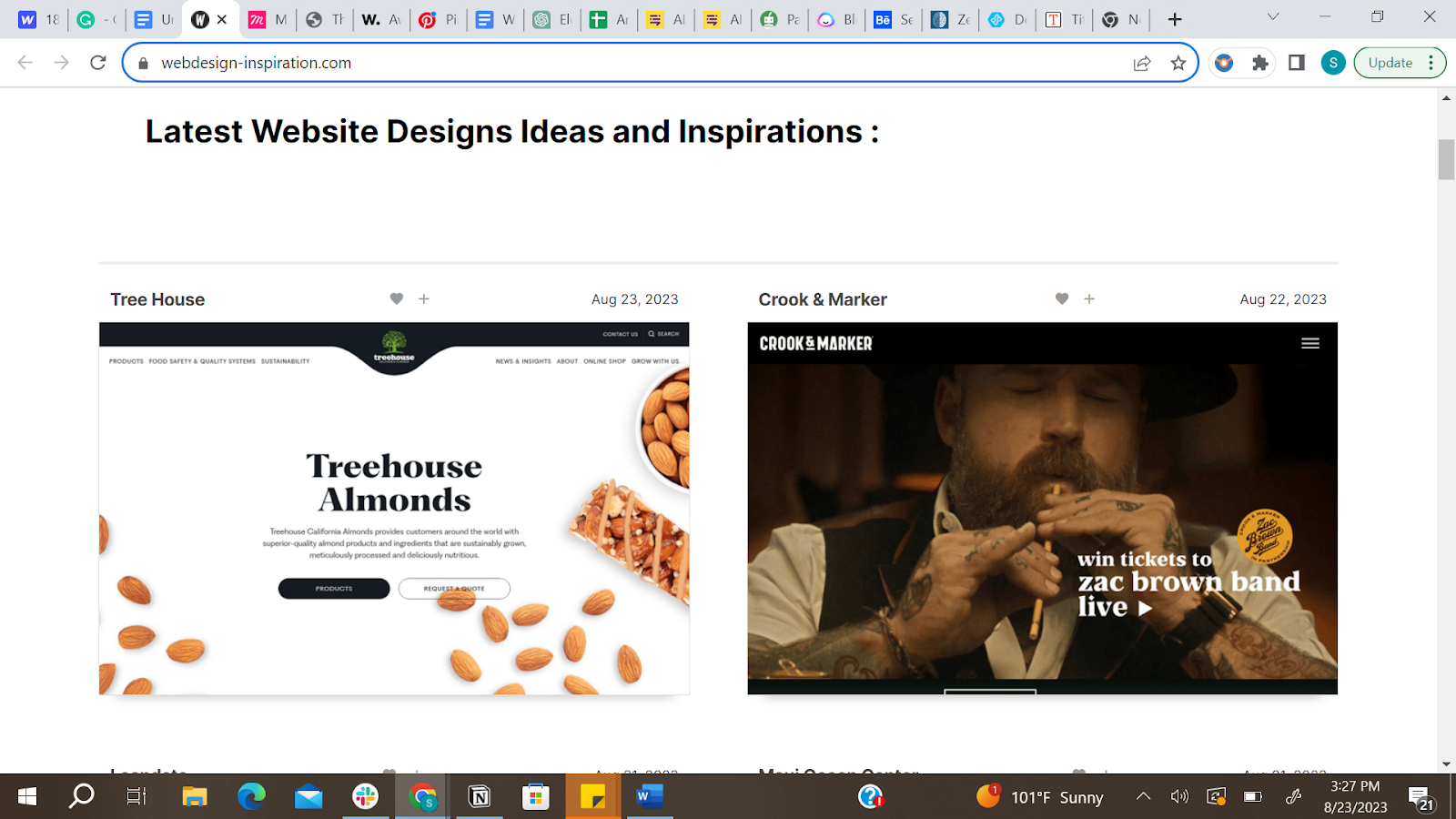 Webdesign-Inspiration’s website as a user-friendly platform that showcases designs