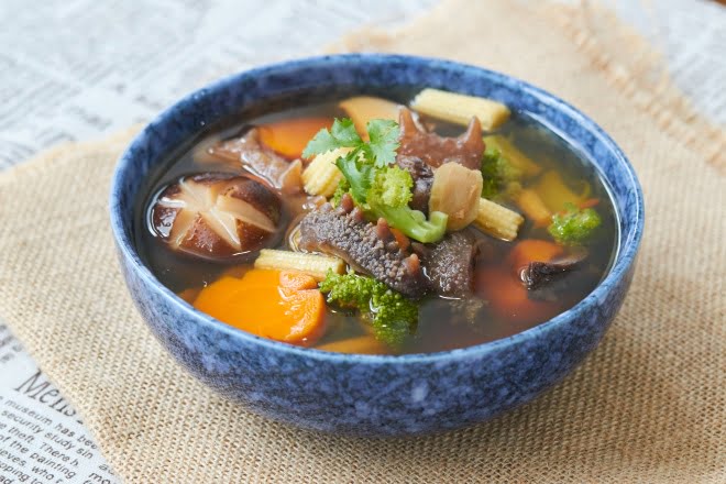 Sea cucumber soup for Chinese postpartum meals