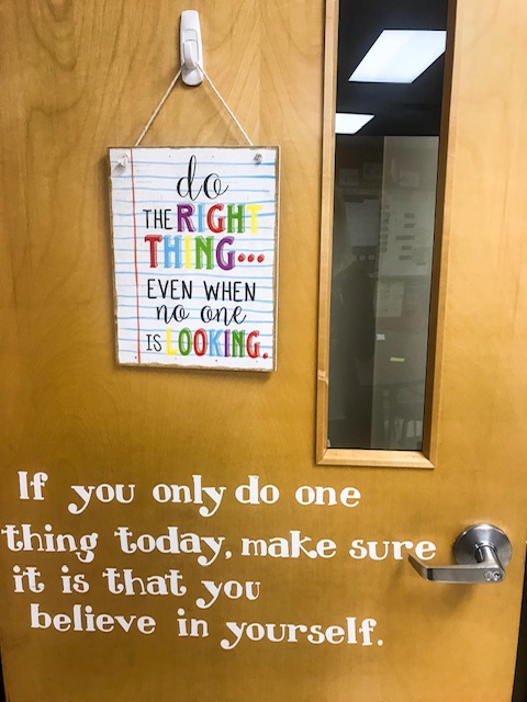 welcoming door to your fourth grade classroom