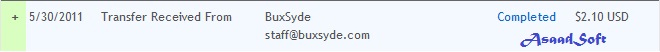 :¤: أول استلام من الشركة الرائعة BuxSyde بــ $2.10 :¤: MN2nOn4oiIiDNowq6U7rDtgh-5qb9WbdKDTnU6vEMuU1tMWo6Rbs9T9Kna0_0K_5XiShDzMgSOmWkDW53Z8TiecHSg