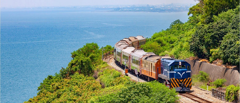 Train in the Russian south, the Black sea