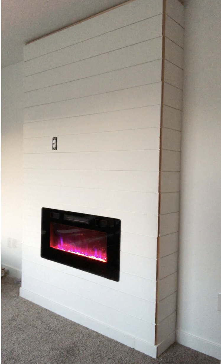 DIY Electric Fireplace Wall