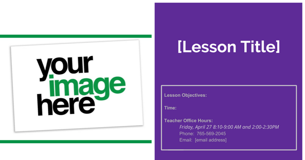 eLearning Lesson Template