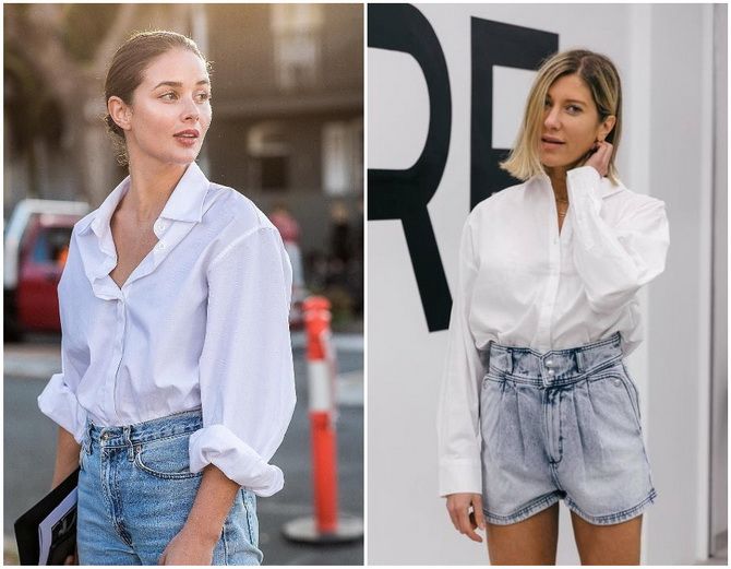 Women's oversized shirt: how to wear in 2021-2022 5